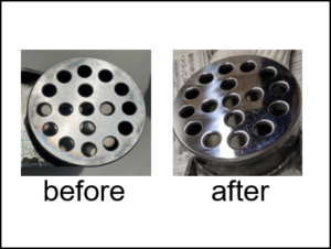クロムメッキ Before after